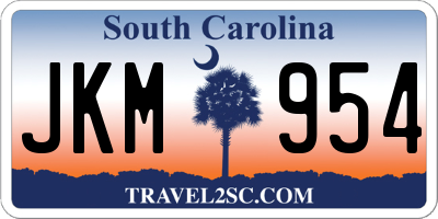 SC license plate JKM954