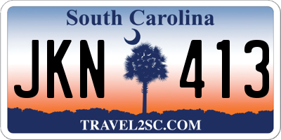 SC license plate JKN413