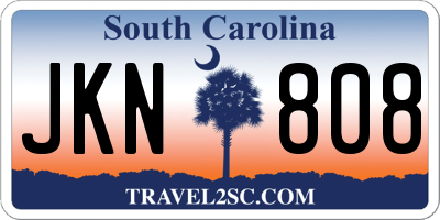 SC license plate JKN808
