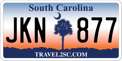 SC license plate JKN877