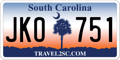 SC license plate JKO751