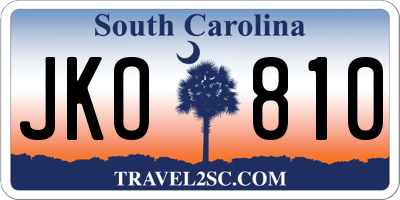 SC license plate JKO810