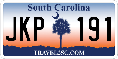 SC license plate JKP191