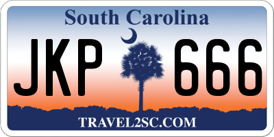 SC license plate JKP666