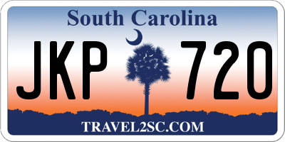 SC license plate JKP720