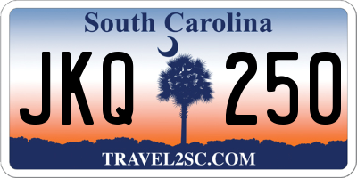 SC license plate JKQ250