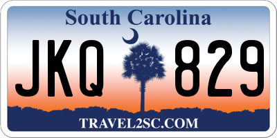 SC license plate JKQ829