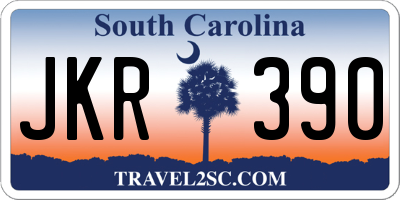SC license plate JKR390