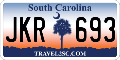 SC license plate JKR693