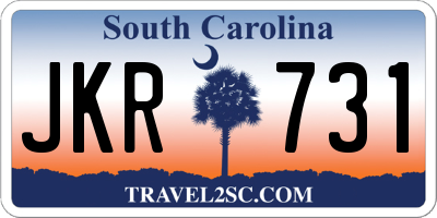 SC license plate JKR731