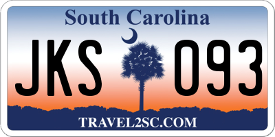SC license plate JKS093
