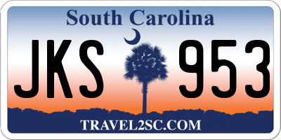 SC license plate JKS953