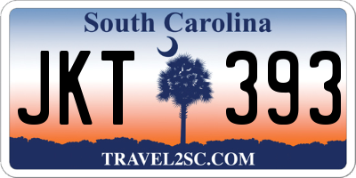 SC license plate JKT393