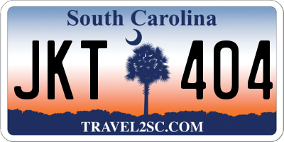 SC license plate JKT404