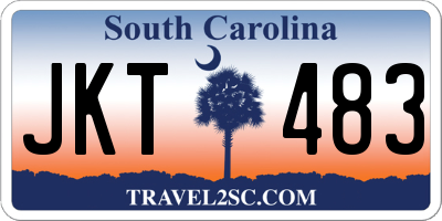 SC license plate JKT483