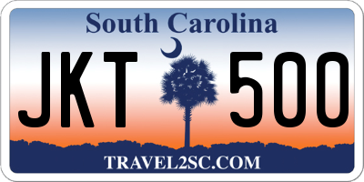 SC license plate JKT500