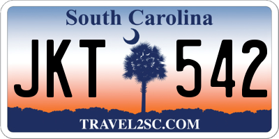 SC license plate JKT542