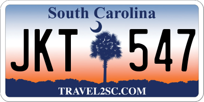 SC license plate JKT547