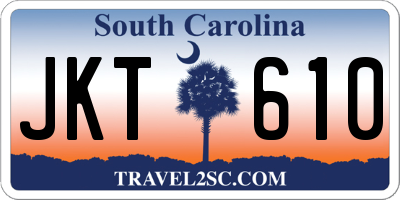 SC license plate JKT610