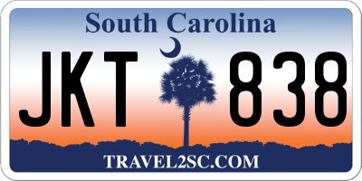 SC license plate JKT838