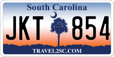 SC license plate JKT854
