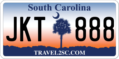 SC license plate JKT888