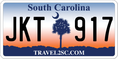 SC license plate JKT917