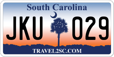 SC license plate JKU029