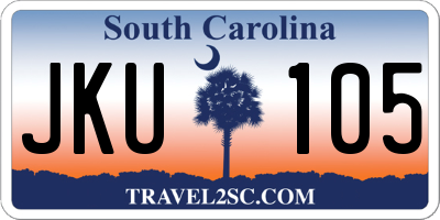 SC license plate JKU105