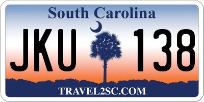 SC license plate JKU138