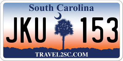 SC license plate JKU153