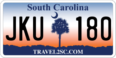 SC license plate JKU180