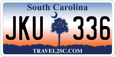 SC license plate JKU336