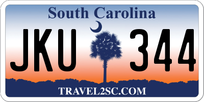 SC license plate JKU344