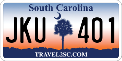 SC license plate JKU401