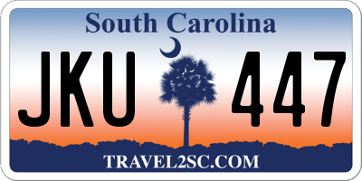 SC license plate JKU447