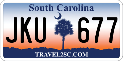 SC license plate JKU677