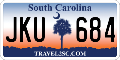 SC license plate JKU684