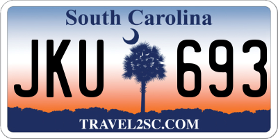 SC license plate JKU693