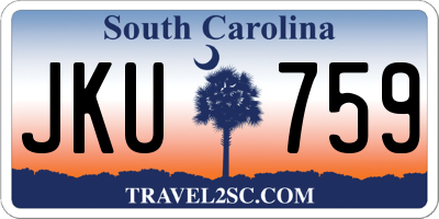 SC license plate JKU759