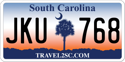 SC license plate JKU768