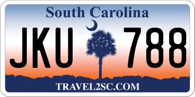 SC license plate JKU788