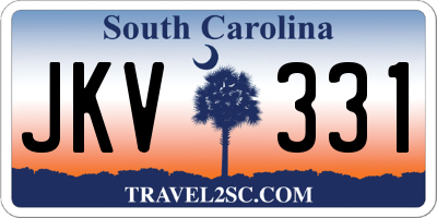 SC license plate JKV331
