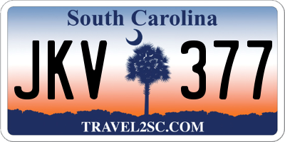 SC license plate JKV377