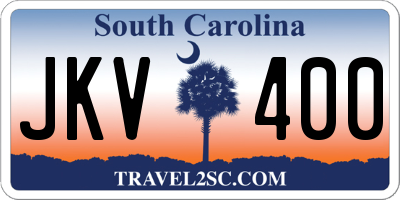 SC license plate JKV400
