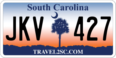 SC license plate JKV427