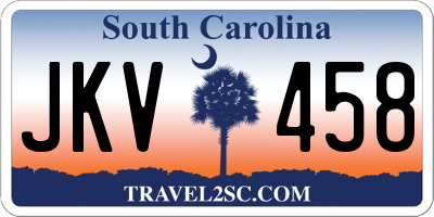 SC license plate JKV458