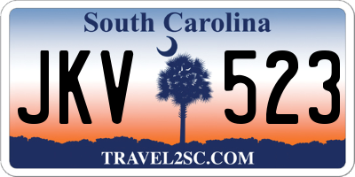 SC license plate JKV523