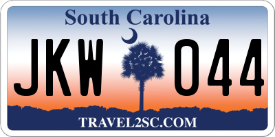 SC license plate JKW044