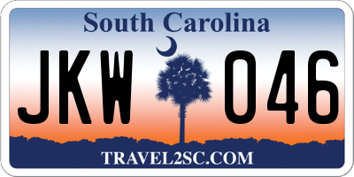 SC license plate JKW046